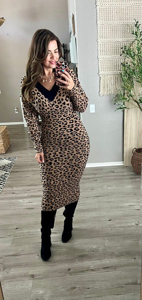 Ava Leopard midi