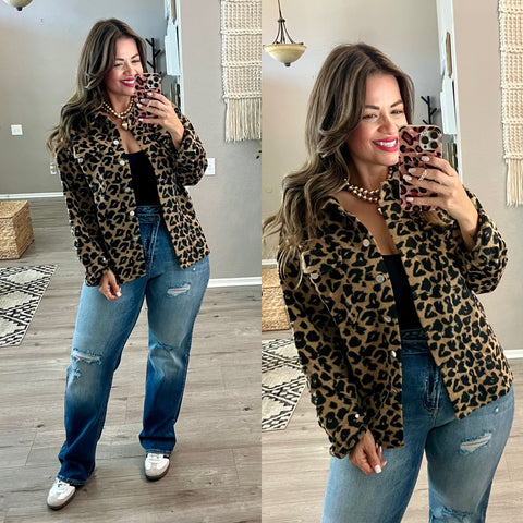 Casual nights leopard jacket