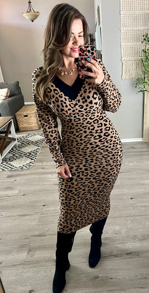 Ava Leopard midi