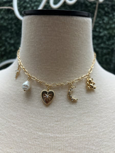 Teddy charm necklace