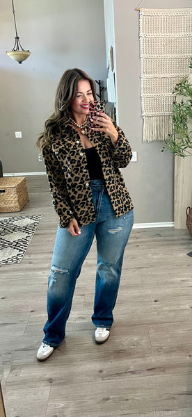 Casual nights leopard jacket